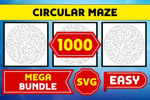 1000 Circular Maze Easy SVG Bundle