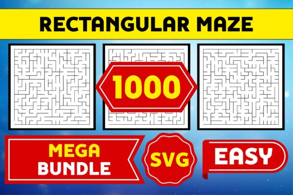 1000 Rectangular Maze Easy SVG Bundle