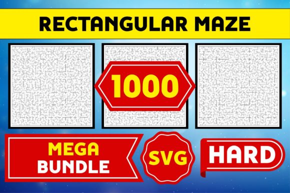 1000 Rectangular Maze SVG Bundle for Kdp Interiors