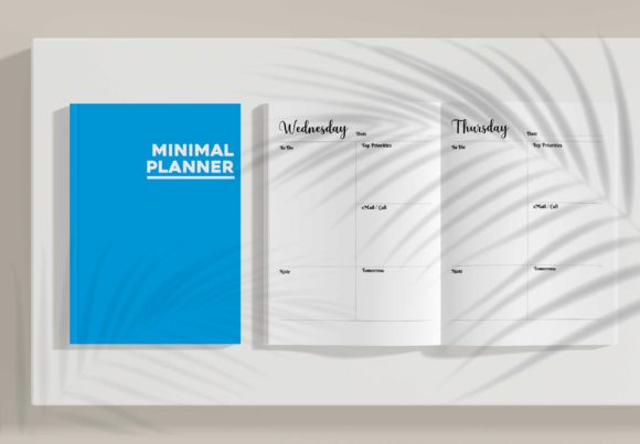 2 Daily Weekly Planner Graphics for KDP Interiors