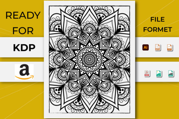 Adult Mandala Coloring Book: Graphics for Kdp Interiors