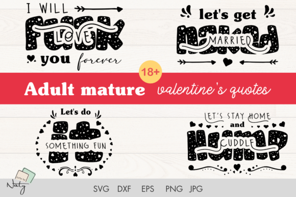 Adult Mature Funny Valentines Quotes Graphics for Kdp Interiors