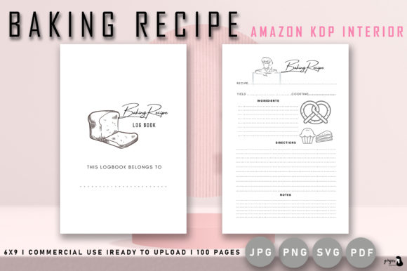 Baking Recipe Kdp Interior: Graphics for Kdp Interiors