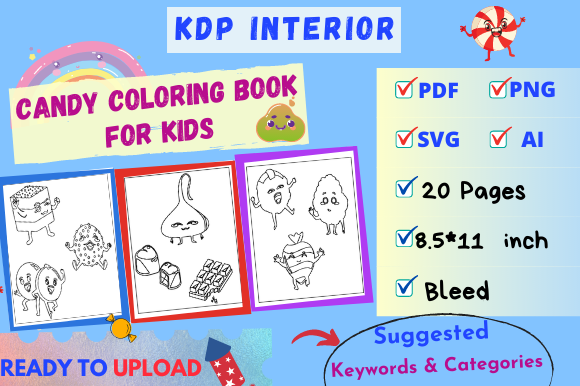 Candy Coloring Book for Kids