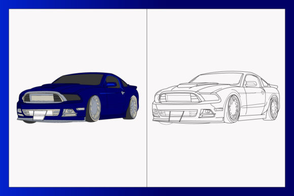 Car Coloring Pages Graphics for Creative Sellers