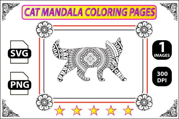 Cat Coloring Page for Adults Kids
