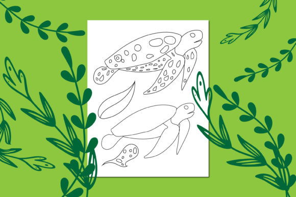 Coloring Pages - Cute Tortoise: Graphics for KDP Interiors