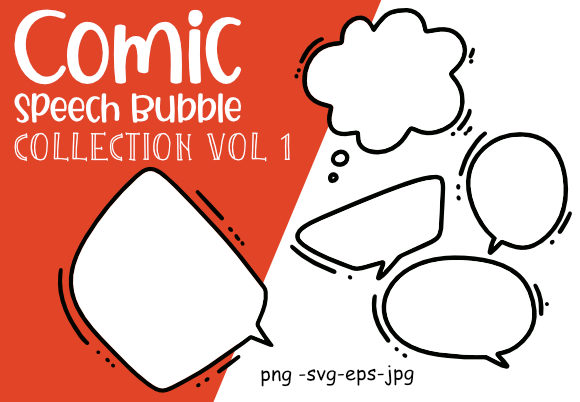 Comic Book Speech Bubble Vol01 Graphics for Kdp Interiors