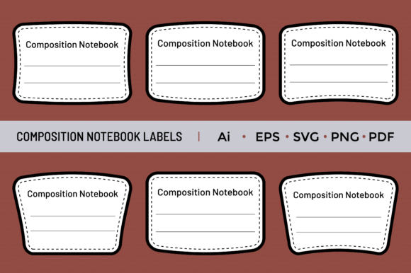 Composition Notebook Label Tags