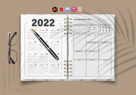 Daily Weekly Planner 3 Design for KDP: Graphics for Kdp Interiors
