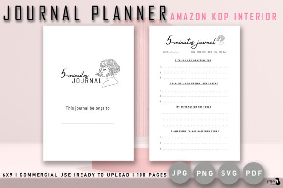 Journal Planner Kdp Interior: A Graphic Design Asset for Kdp Interiors