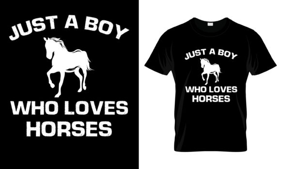 Just a Boy Who Loves Horses T-Shirt