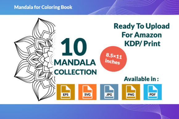 Mandala Coloring Book Graphics for Kdp Interiors