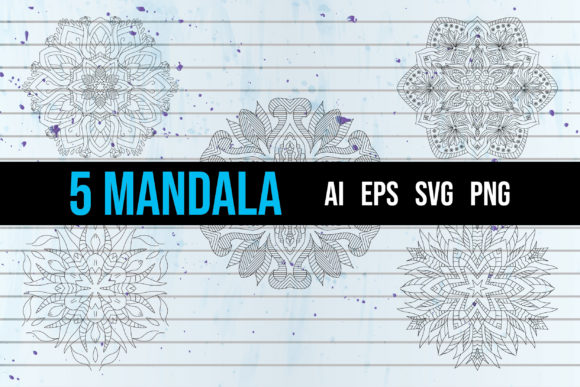 Mandala Coloring Page Design for Graphics and Kdp Interiors
