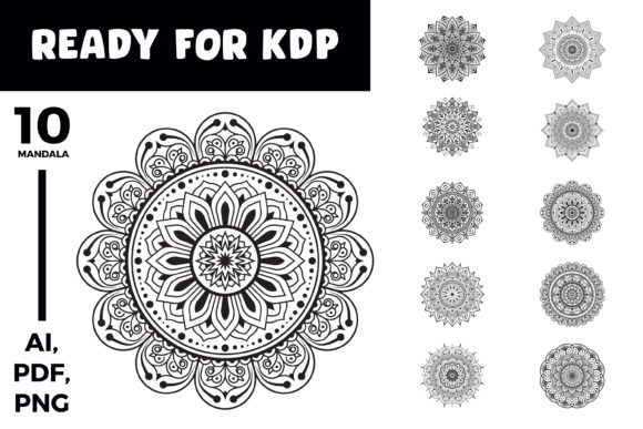 Mandala Kids Coloring Book Kdp Interior Graphics