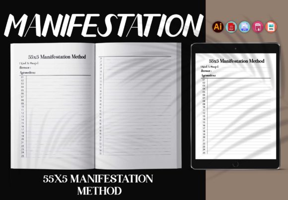 Manifestation Journal Planner KDP Print: Graphics for Kdp Interiors