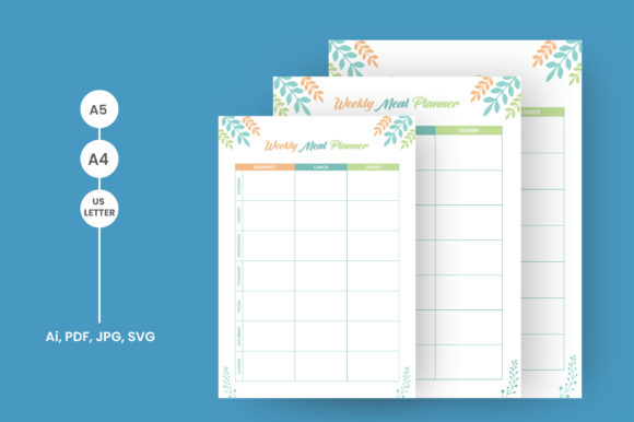 Meal Tracker Notebook Planner Journal
