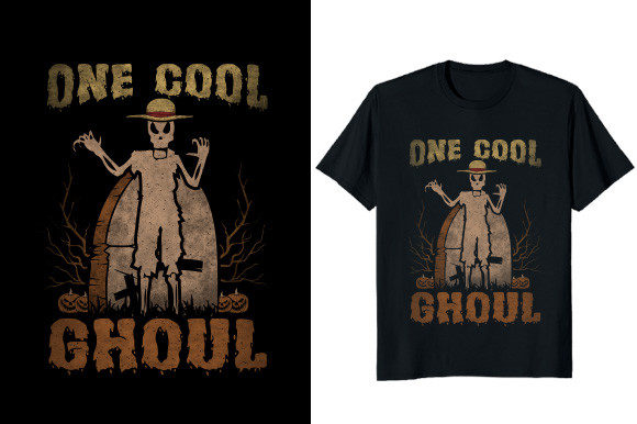 One Cool Ghoul Halloween Graphics & T-Shirt Designs