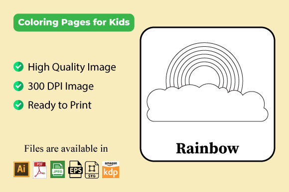 Rainbow Coloring Pages Graphics