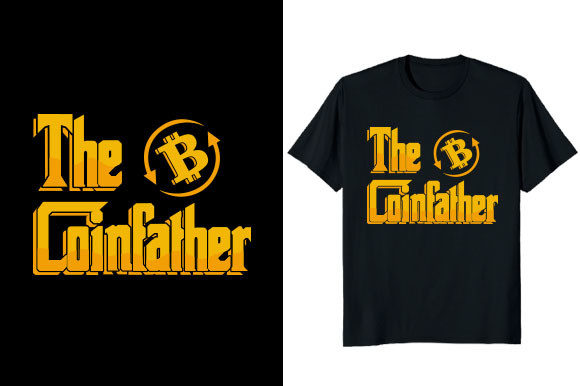 The Coinfather Bitcoin T-Shirt Design: Graphics for Bold T-Shirt Designs