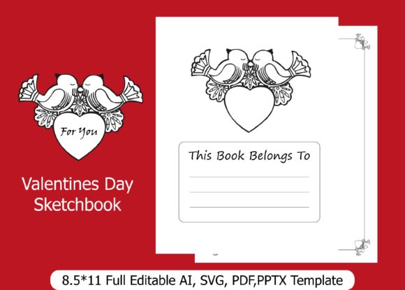 Valentines Day Sketchbook: Graphics for Kdp Interiors