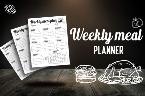 Weekly Meal Planner: Graphics for Kdp Interiors