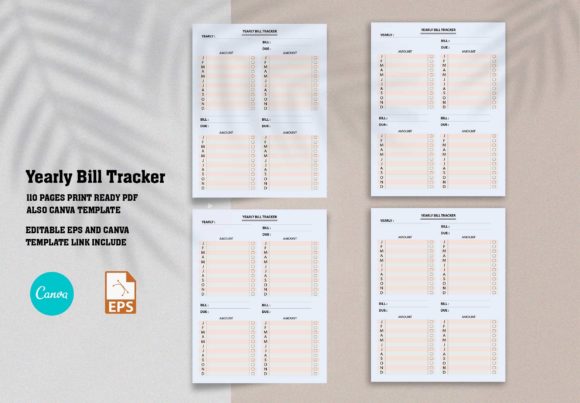 YEARLY BILL Income TRACKER for KDP